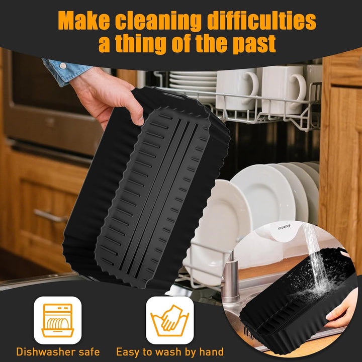 Heissluftfritteuse Zubehör für Philips Airfryer Dual Flexbasket 1000 Series 7,1L, 3Pcs Airfryer Sili