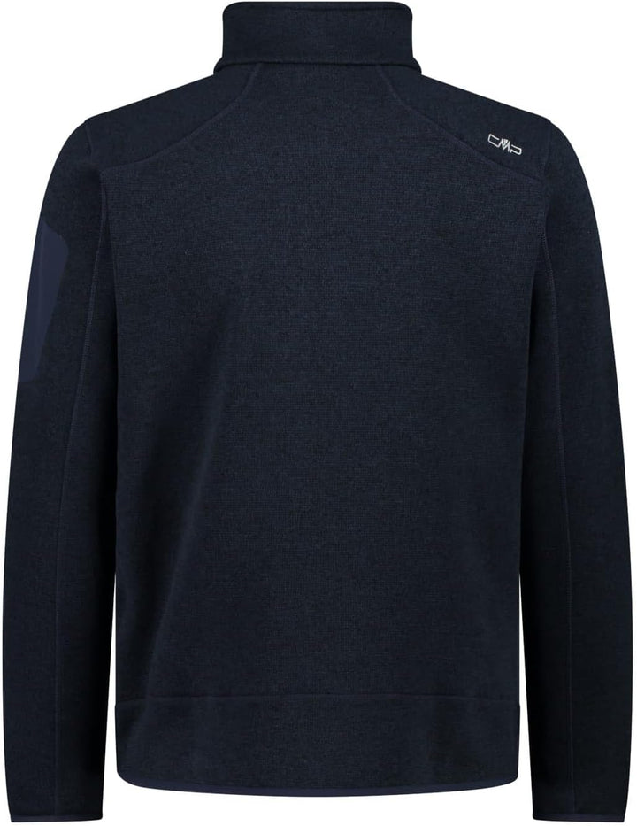 CMP Herren Knit tech mélange Fleece Jacket Fleecejacke S B.Blue - Antracite, S B.Blue - Antracite