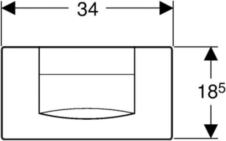 Geberit 115222111 Betätigungsplatte 200F für Betätigung von vorne, weiss Single, Single