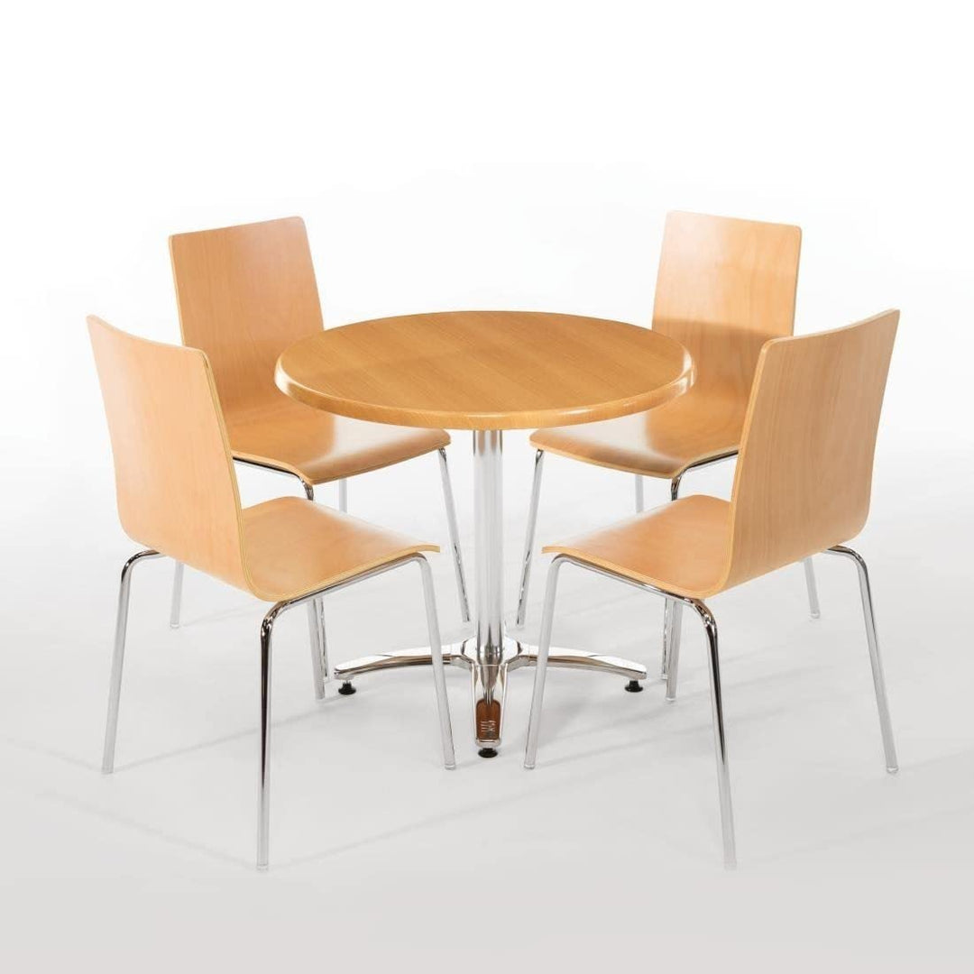 Bolero dn641 Vier bein Tisch Boden, Aluminium, 680(H) x 650(L) x 650(W)mm