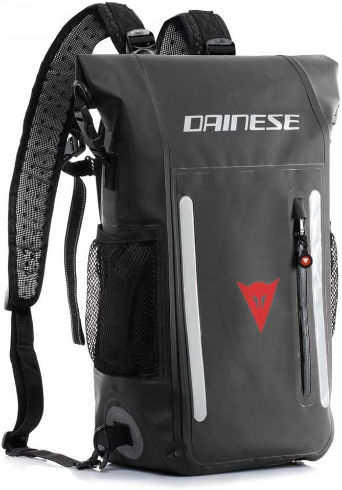 Motorradrucksack Dainese Explorer Backpack WP Motorrad Gepäck wasserdichter Rucksack, Black Schwarz,