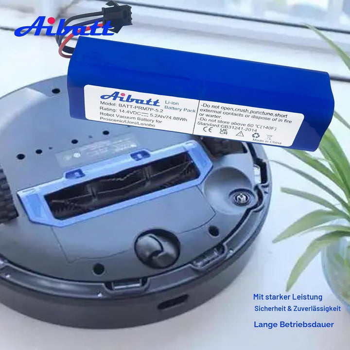 Aibatt Li-Ion Akku 14.4v 5200mAh Ersatzakku für Proscenic M7 Pro,LDS M7 Pro,M8 Pro,M7 Max,U6 Roboter