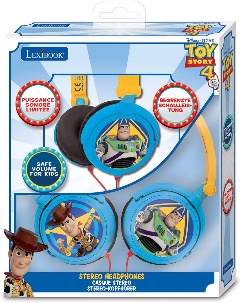 Lexibook Disney Toy Story 4, Woody, Buzz & Forky, Stereokopfhörer, kinderfreundliche Kraft, faltbar