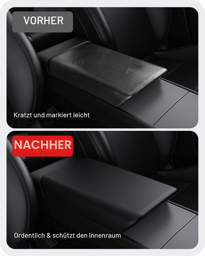 BASENOR Mittelkonsolenabdeckung für 2025 2026 Tesla Model Y Refresh (Juniper) 2024-2026 Tesla Model