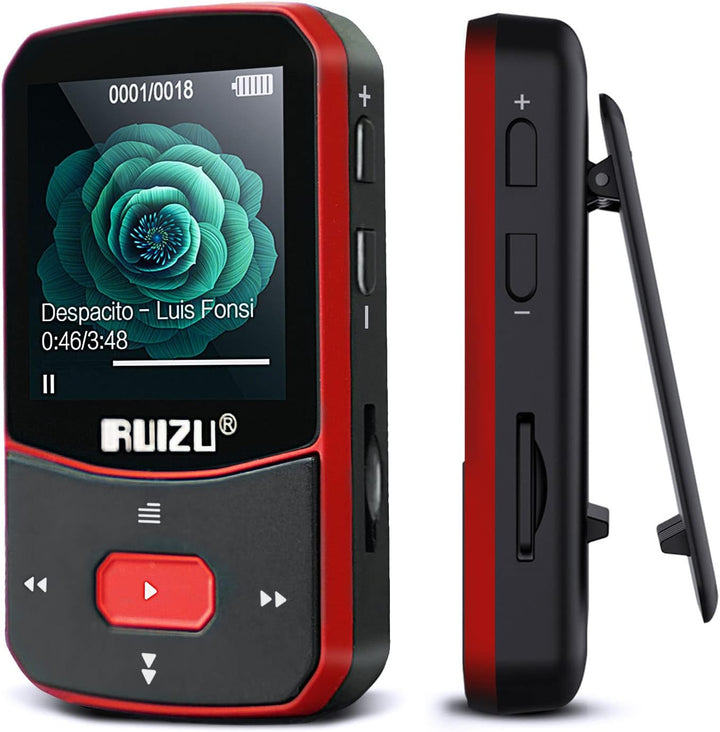 64GB MP3 Player Bluetooth 5.3 Sport mit 1.5 Zoll TFT Farbbildschirm, Mini Musik Player mit Clip, Lau