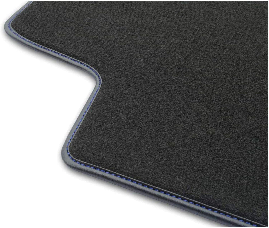 M MOTOS Velours Premium fussmatten Auto kompatibel mit Audi Q3 I 2011-2018 - Premium, Leder, Blau fu