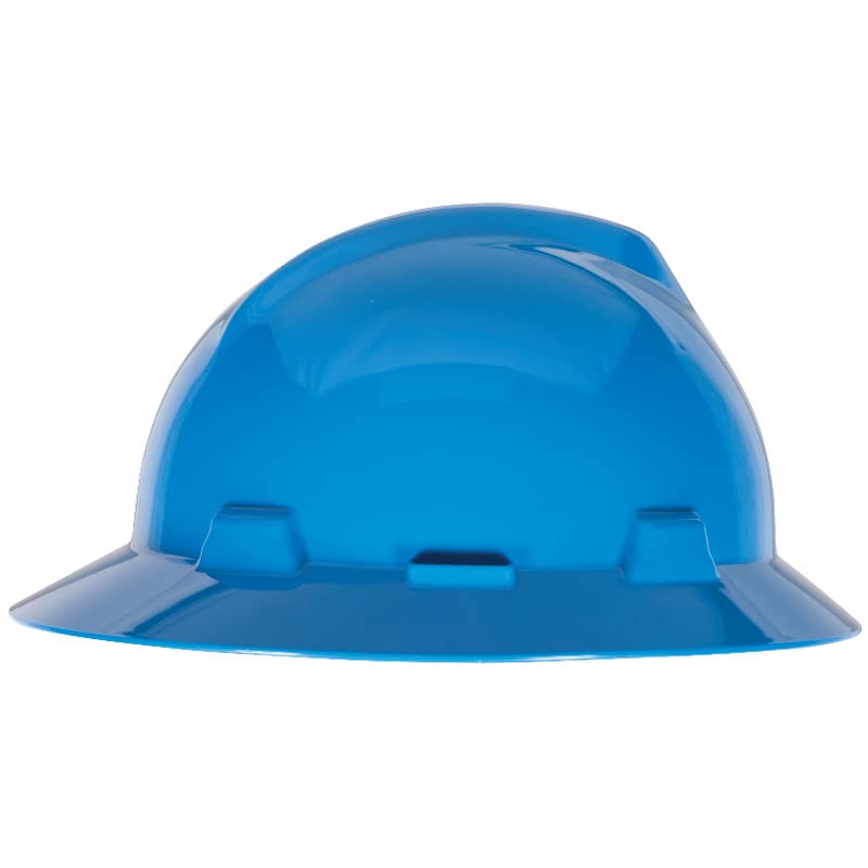 MSA 10058320 V- Gard Schlitz-Vollrand Hut, 1 Touch Suspension, blau blau 1-Punkt-Aufhängung, blau 1-
