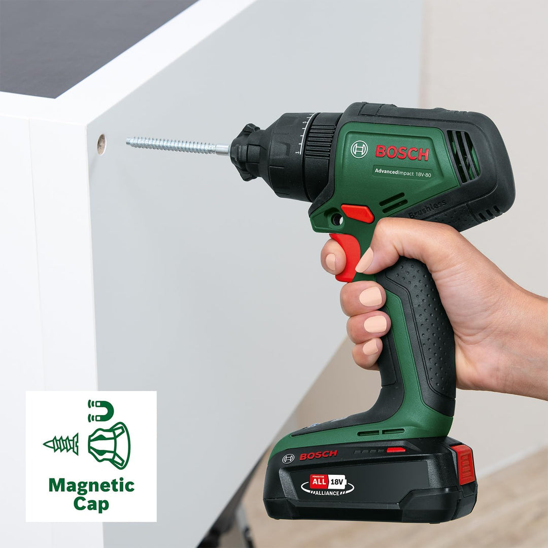 Bosch Akku-Schlagbohrschrauber AdvancedImpact 18V-80 QuickSnap (zum Bohren und Schrauben; 18V System
