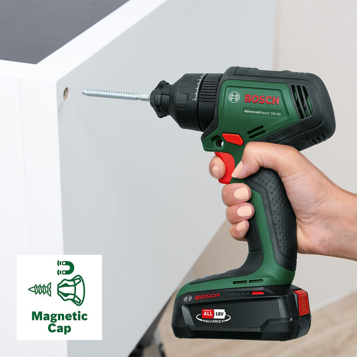 Bosch Akku-Schlagbohrschrauber AdvancedImpact 18V-80 QuickSnap (zum Bohren und Schrauben; 18V System