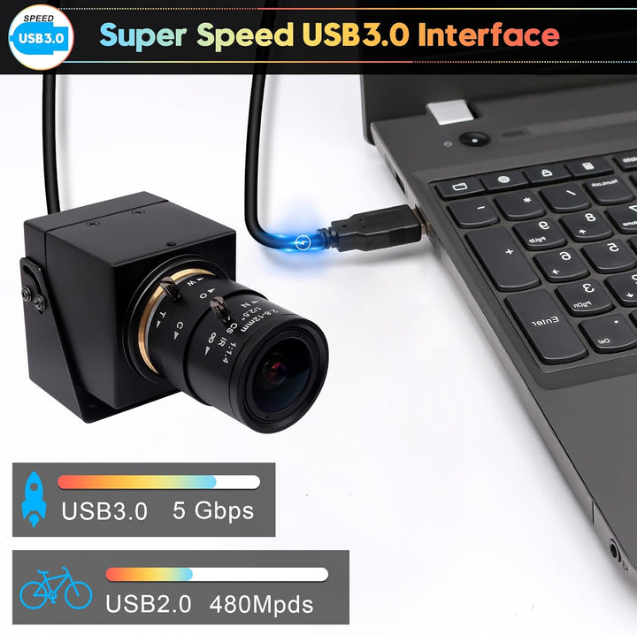 Svpro HDMI USB Zoom Kamera 4K 60fps USB3.0 Manueller Fokus Webcam mit 2.8-12mm optischem Zoomobjekti