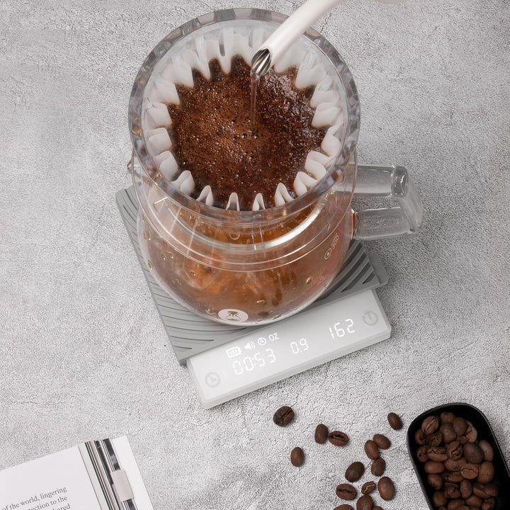 Black Mirror Mini TIMEMORE, Espresso-Waage mit Durchflussfunktions, tragbare Kaffeewaage, 2 kg/0,1 g