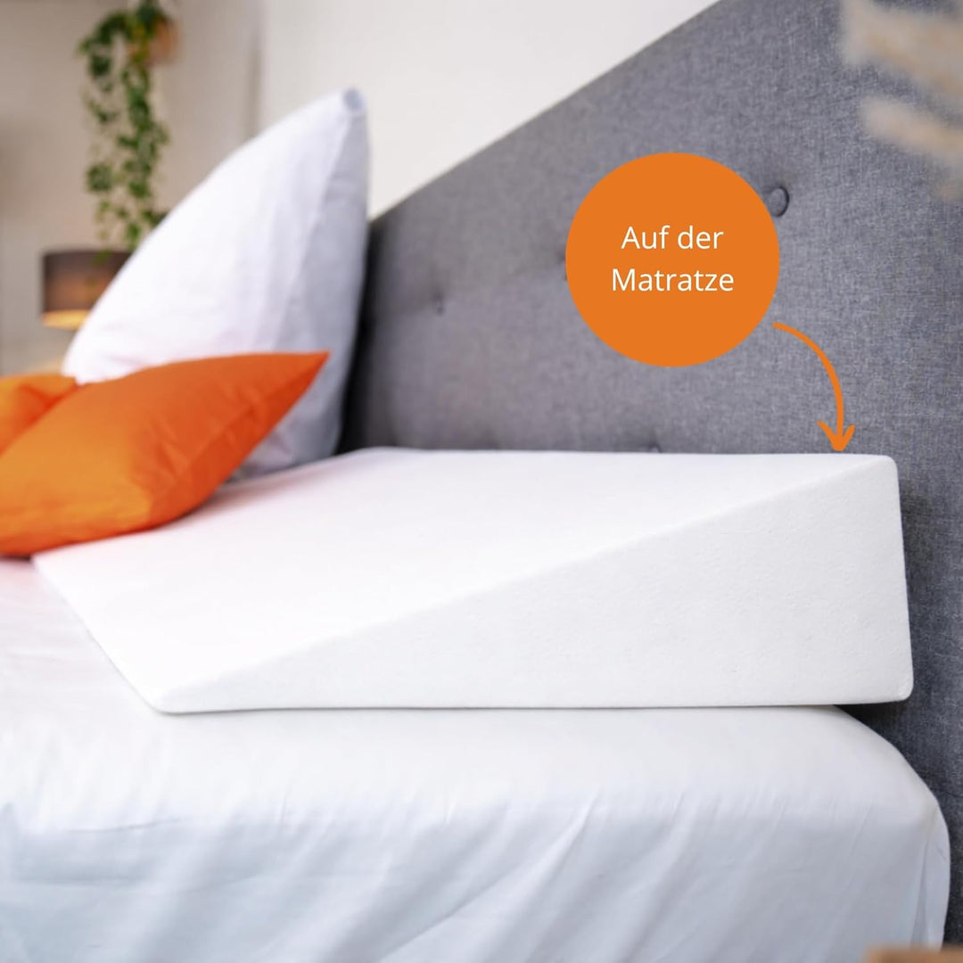 sleepling Keilkissen, Reflux Kissen für Bett und Sofa, Matratzenkeil für Erwachsene, Betterhöher, 45