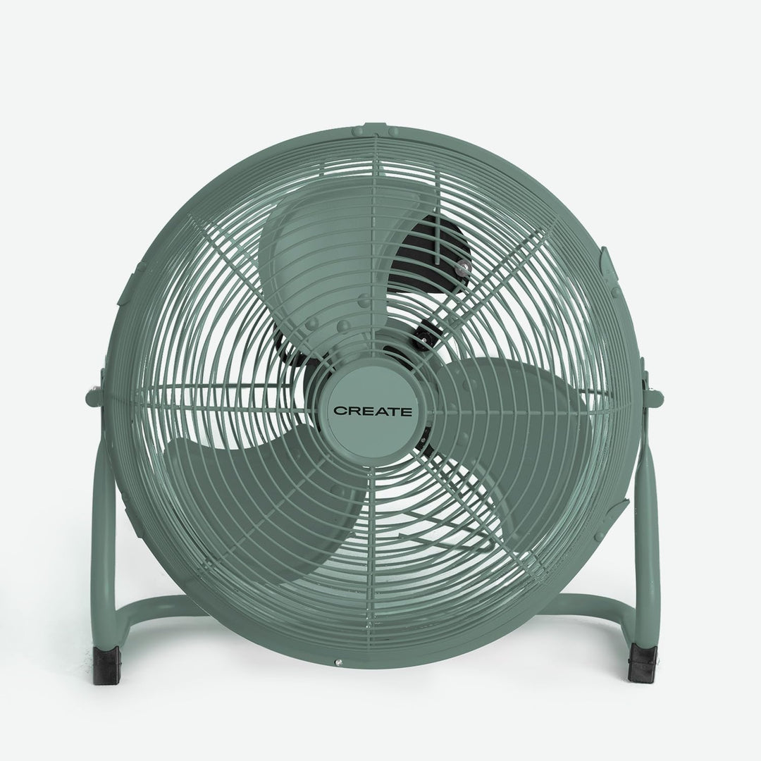 CREATE / AIR FLOOR RETRO/Industrieller Bodenventilator/Grün-Sage Ventilator, 16 Zoll, starker Luftst