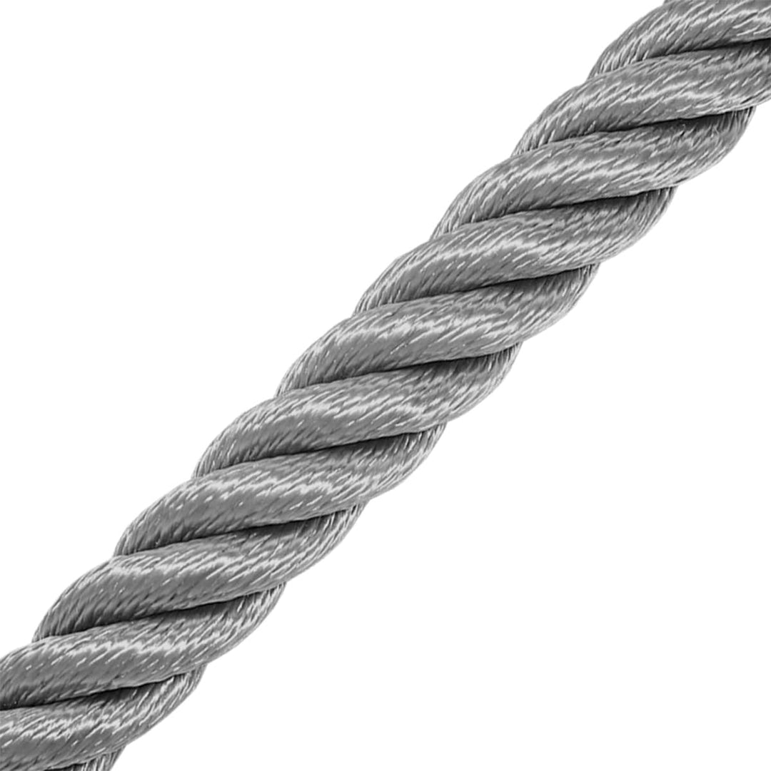 Handlaufseil/Absperrseile - 30mm -Soft Touch - 4fach geschlagen Farbe: grau - 4 Meter, 4 Meter