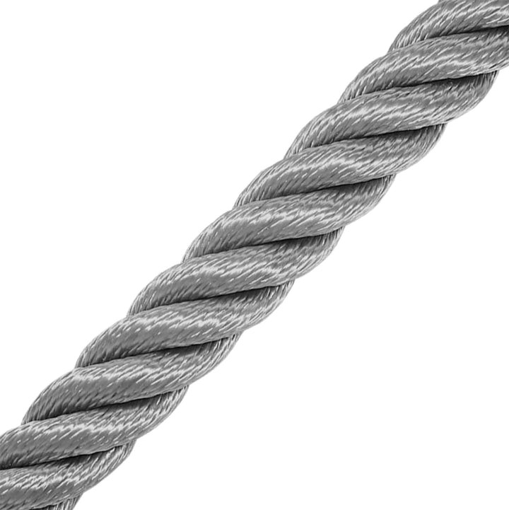 Handlaufseil/Absperrseile - 30mm -Soft Touch - 4fach geschlagen Farbe: grau - 4 Meter, 4 Meter