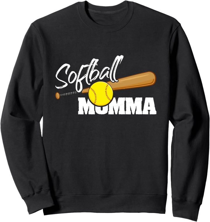 Softball Momma Catcher Pitcher Mothers Day Mom Sweatshirt