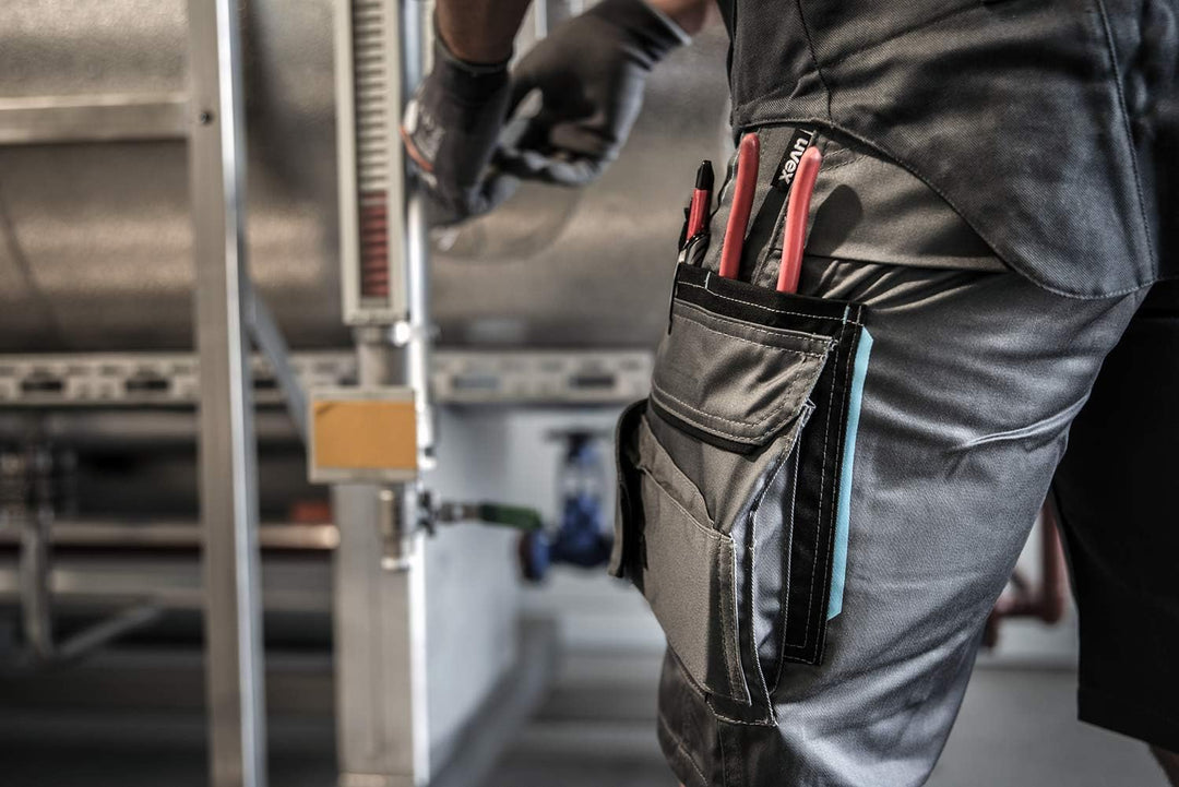 Uvex Tune-up Herren-Arbeitshose kurz - leichte, robuste Männer-Arbeitshosen für den Sommer - 35% Bau