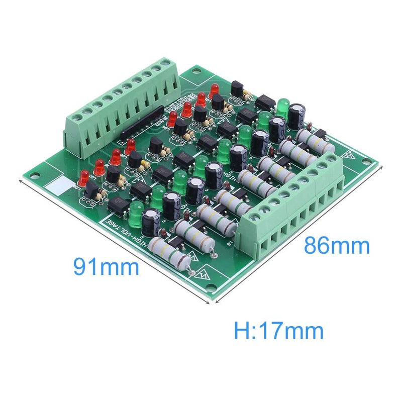 AC 110 V 220 V 8-Kanal-Optokoppler-Isolationsmodul, NPN-Low-Level-Ausgang AC Isolierplatinen Testmod