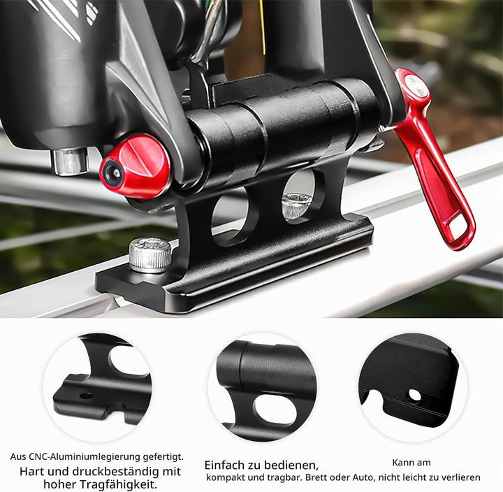 HENGBIRD 2 Stück Gabelhalterung Fahrrad aus Aluminiumlegierung, Auto Fahrrad Dachträger Gabelhalteru
