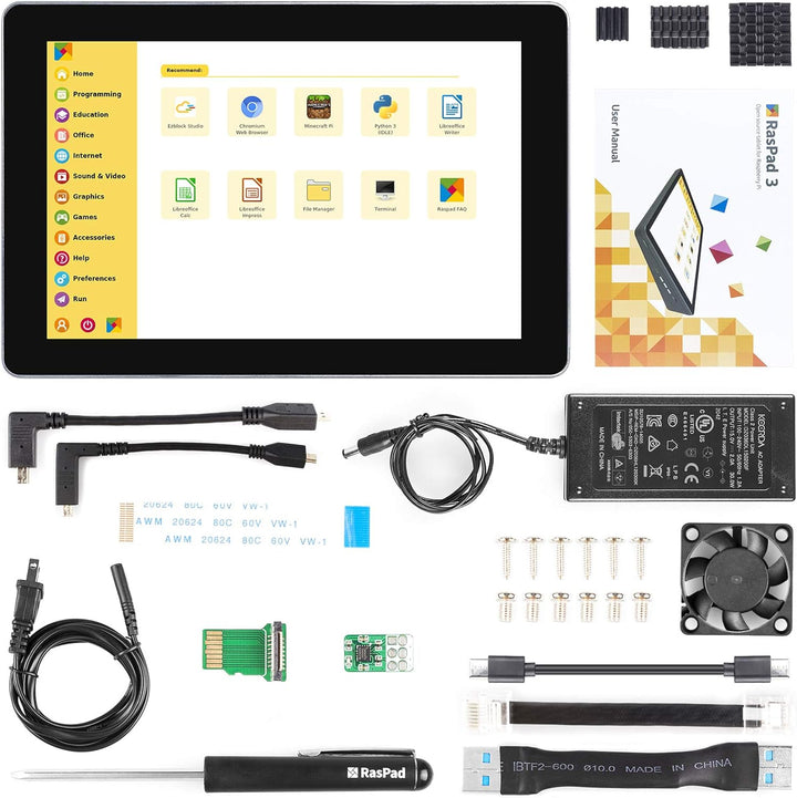 SUNFOUNDER RasPad 3.0 - EIN All-in-One für Raspberry Pi 4B Tablet mit 10,1" Touchscreen und integrie