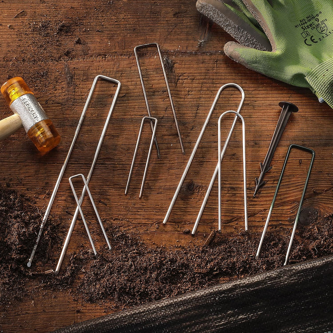 GardenMate 250 Erdanker 150mm lang, 25mm breit, Ø 2,9 mm, Befestigungsanker Bodenanker für den Garte