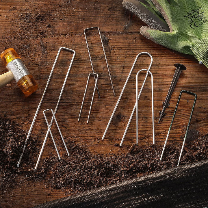 GardenMate 250 Erdanker 150mm lang, 25mm breit, Ø 2,9 mm, Befestigungsanker Bodenanker für den Garte