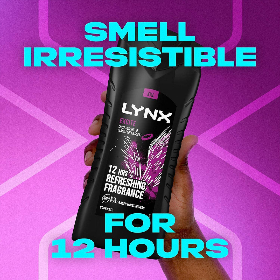 3x Lynx Excite Duschgel Herren Body Wash 250ml Orientalisch 225 ml (3er Pack), Orientalisch 225 ml (