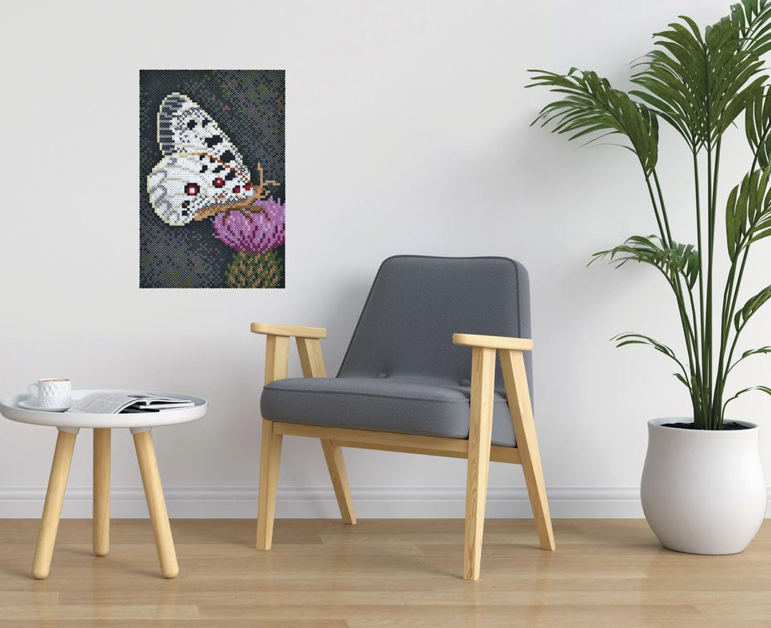 Hama Perlen 3605 Grosse Geschenk-Box Schmetterling mit ca. 10.000 bunten Midi Bügelperlen mit Durchm