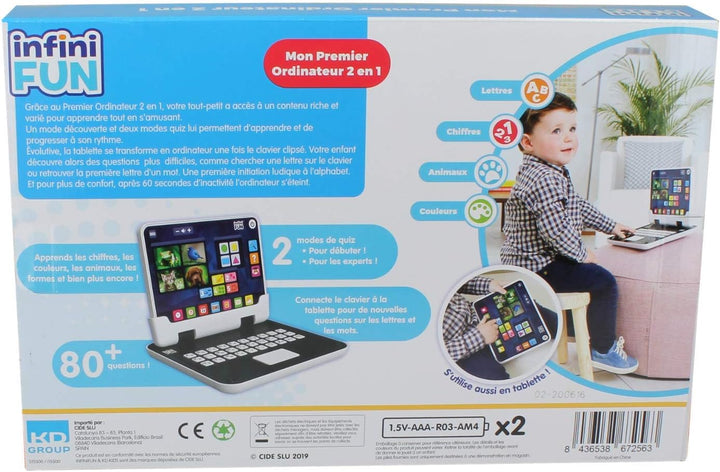 Infini Fun S15500 Mon Premier ordinateur 2 en 1 Blues Mein erster Computer 2 in 1, Mehrfarbig, Einhe