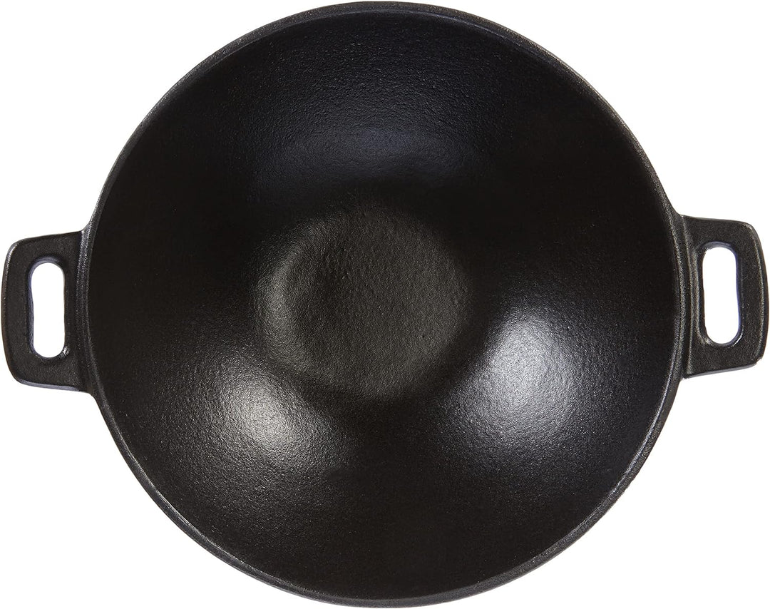 Kela 77747 Wok mit Deckel, Dünstrost, Stäbchen, Gusseisen, 24 cm Durchmesser, Induktionsgeeigent, Wo