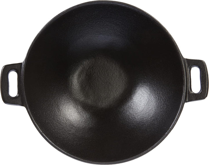 Kela 77747 Wok mit Deckel, Dünstrost, Stäbchen, Gusseisen, 24 cm Durchmesser, Induktionsgeeigent, Wo