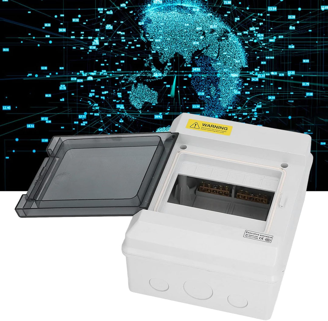 IP66 wasserdichter Verteilerkasten 6-Wege-DIN-Schienen-Elektronik-Anschlussgehäuse mit transparenter