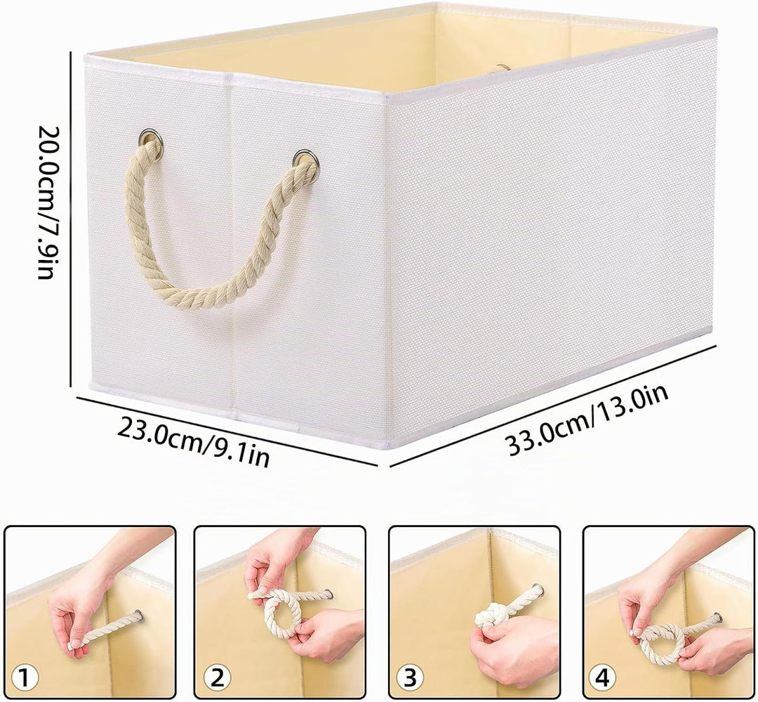 Yawinhe Aufbewahrungsbox Stoff, Faltbare Aufbewahrungsboxen, Waschbare, Offene Stoffbox, für Schlafz