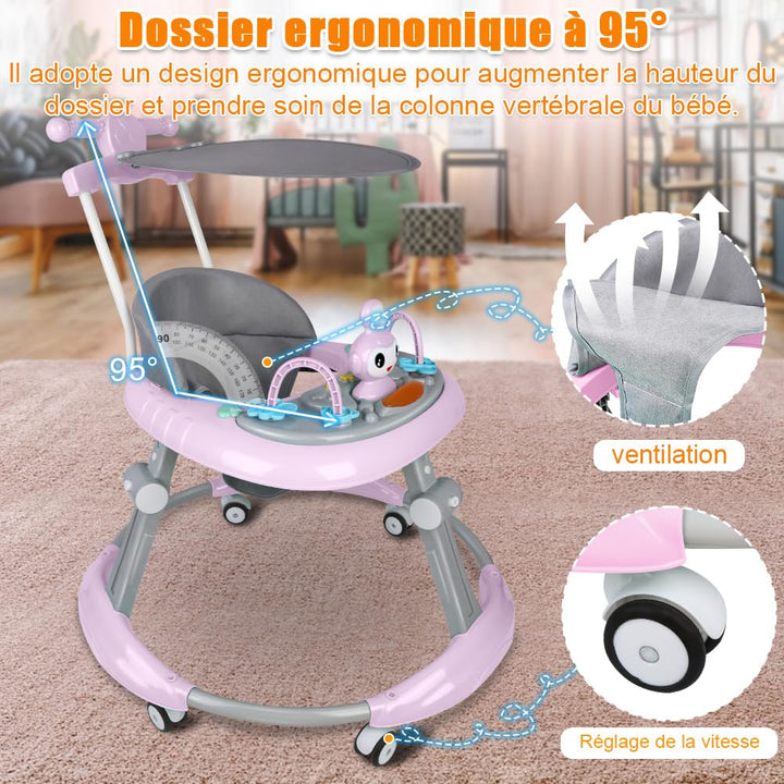OHMG 3-in-1 Lauflernhilfe für Babys, mitwachsend, Mädchen & Jungen, Lauflernhilfe für Babys, mit Uni