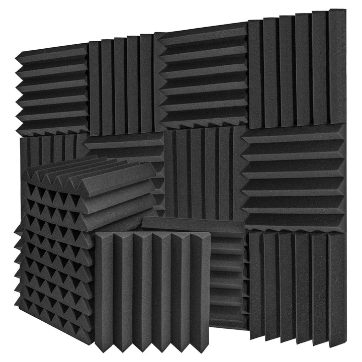 Saiqiang 24 Pack Akustikschaumstoff, Akustikschaumstoff Platten Wand Schalldämmung Akustikpaneele Sc