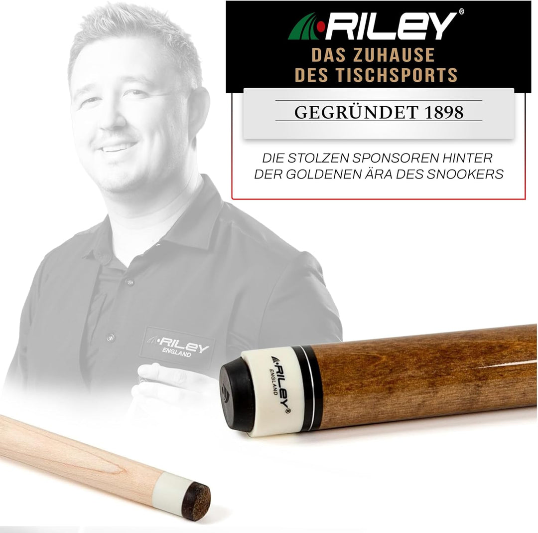 Riley Amerikanischer Billardqueue mit Kunstleder-Griffabschnitt, 58 (147 cm), 13 mm Spitze Mittlere