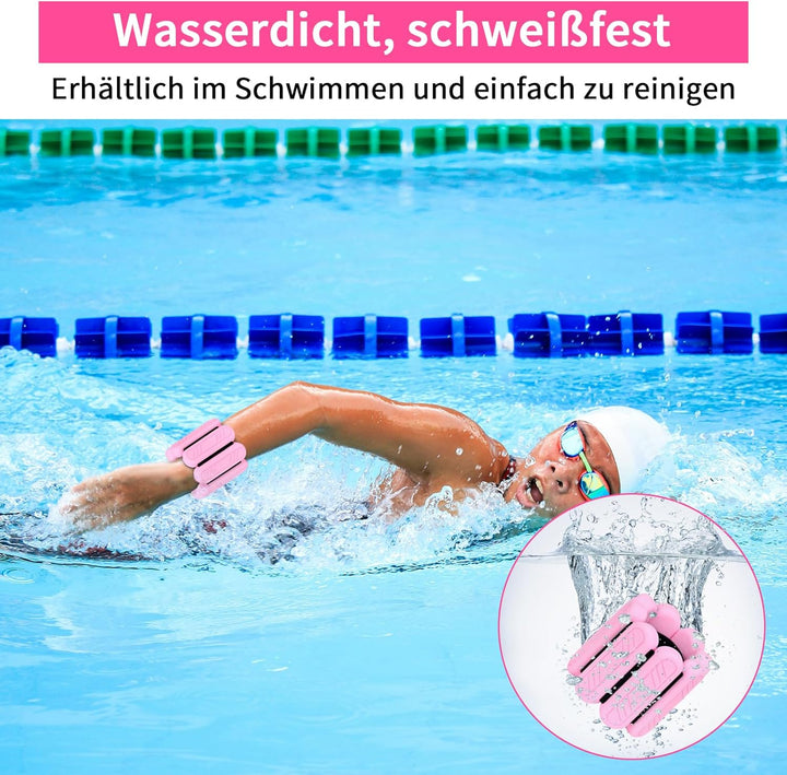 Gewichtsmanschetten 2er Set – Verstellbare Handgelenkgewichte & Fussgewichte aus Silikon für Damen &