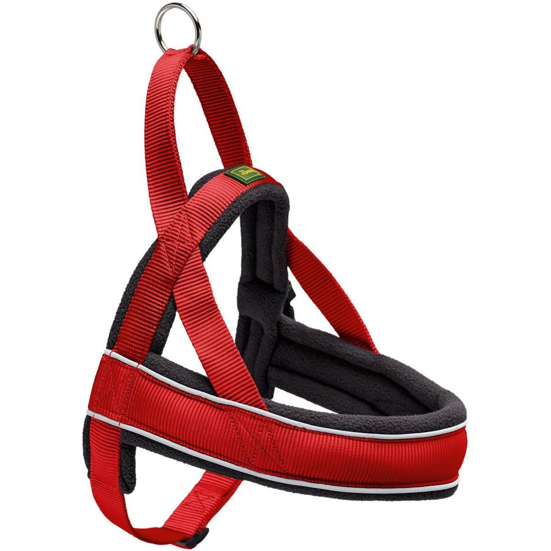 HUNTER RACING Norwegergeschirr, XL, 68-90 cm, rot/schwarz 68-90 cm rot/schwarz, 68-90 cm rot/schwarz