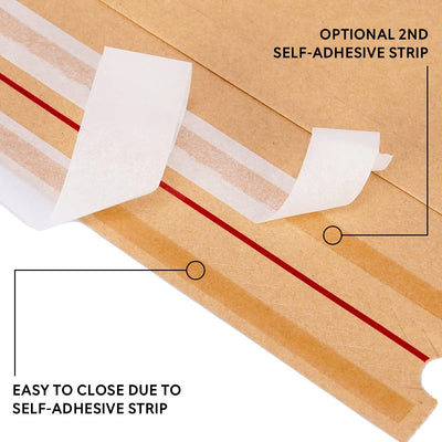 100 Versandbeutel aus Kraftpapier 120 g/m² wiederverschliessbar 34 x 37 cm | Grösse und Stückzahl wä