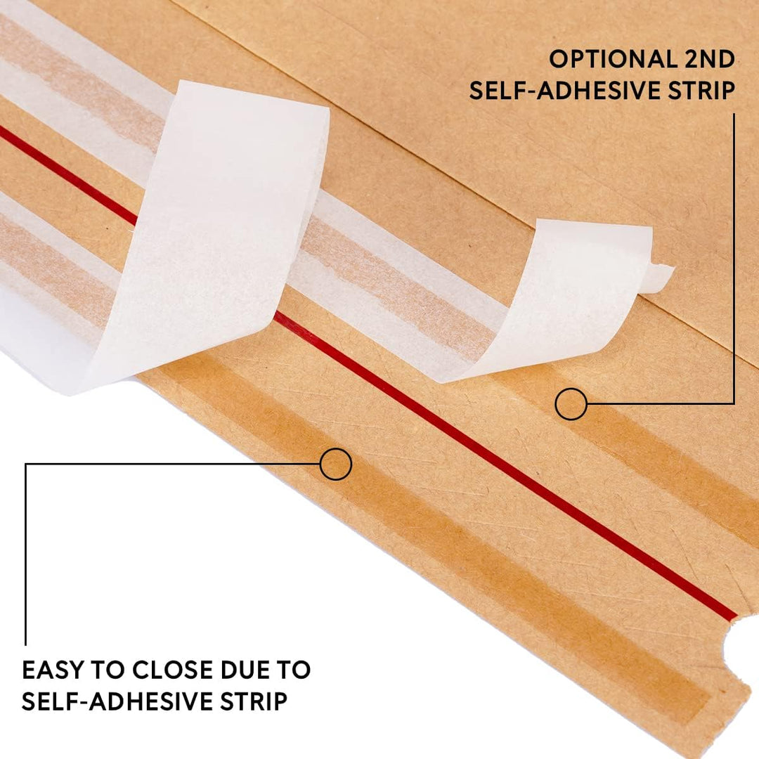 100 Versandbeutel aus Kraftpapier 120 g/m² wiederverschliessbar 42 x 44 cm | Grösse und Stückzahl wä