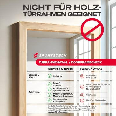 Sportstech Klimmzugstange mit innovativer Gear-Lock Funktion | sicher & schnell ohne Schrauben im Tü