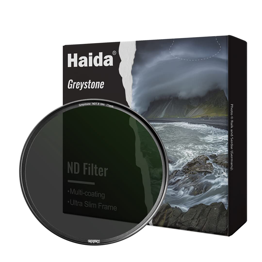 Haida 52 mm ND64 Filter, 6 Blenden, Graufilter, mehrfach beschichtet, Objektivfilter mit goldenem Au