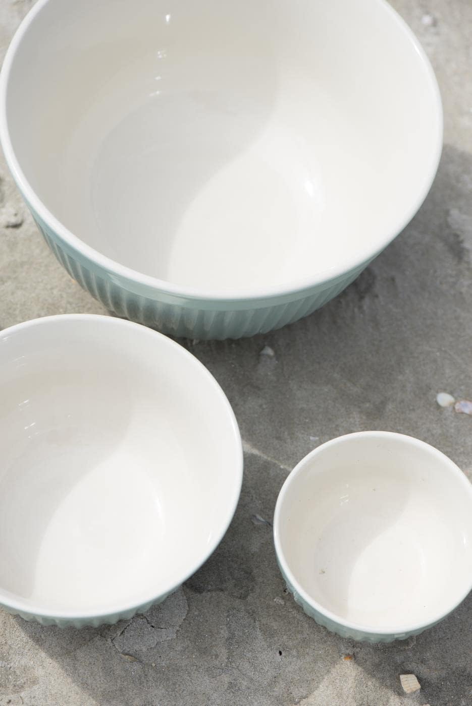 IB Laursen - Set mit 3 Schalen – Mynte Green Tea – Grün – Steingut