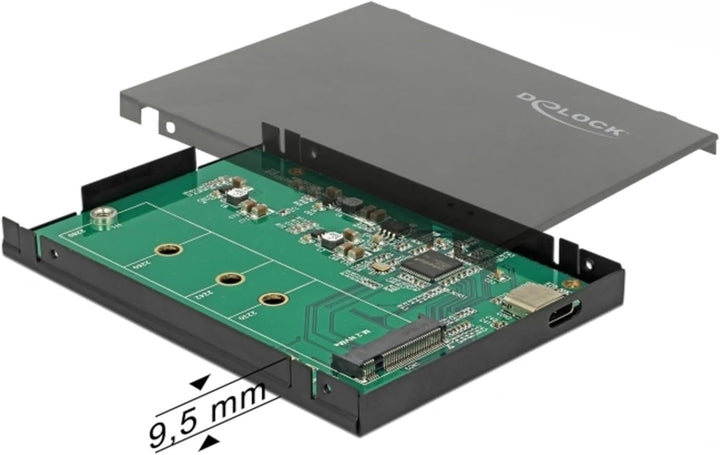 Delock Externes 2.5 Gehäuse für m.2 NVMe PCIe SSD mit USB 3.1 Gen 2 USB Type-C (Chipsatz: Asmedia AS