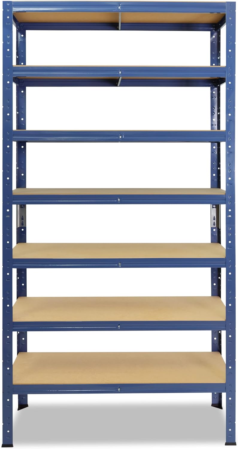 shelfplaza® 180x40x30cm Home Schwerlastregal blau/Metallregal mit 7 Böden/Kellerregal Metall, Garage