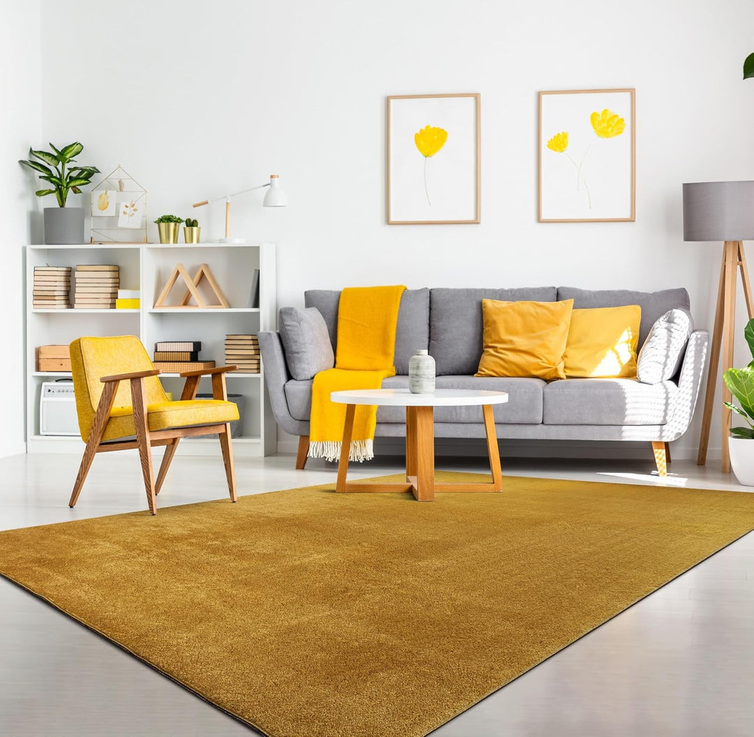 Paco Home Waschbarer Teppich Wohnzimmer Schlafzimmer Kurzflor rutschfest Flauschig Weich Moderne Ein