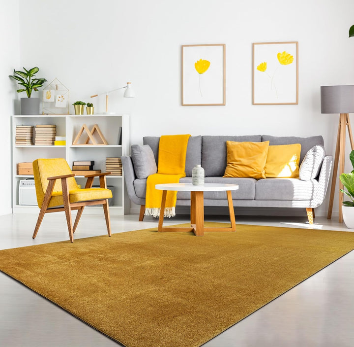 Paco Home Waschbarer Teppich Wohnzimmer Schlafzimmer Kurzflor rutschfest Flauschig Weich Moderne Ein