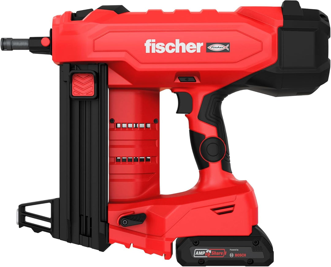 fischer Akku-Beton-Nagler FXC 85 Set, gasfreies Setzgerät, AMPShare Alliance, mit Tiefeneinstellung,