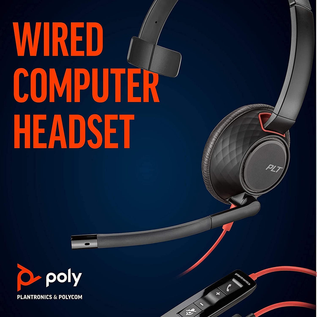 Plantronics – Blackwire 3215, kabelgebundenes USB-C Headset – Ein-Ohr Headset (Mono) mit Mikrofonarm