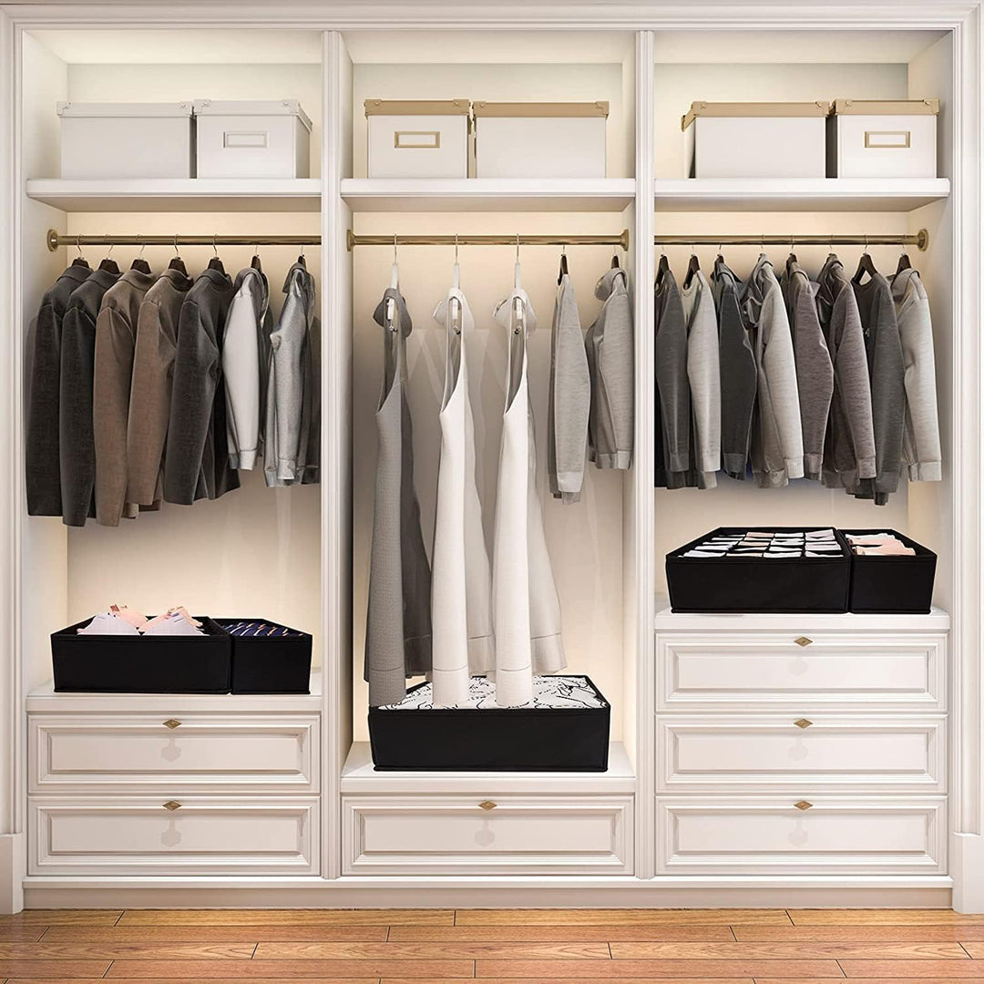 7 Stück Aufbewahrungsboxen,Schublade Organizer Ordnungssystem für Kleiderschrank, für BHS, Unterwäsc